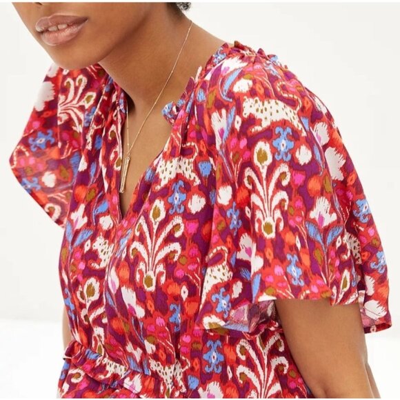 ANTHROPOLOGIE Robin Tiered Short Sleeve Mini Dress M - Picture 8 of 12